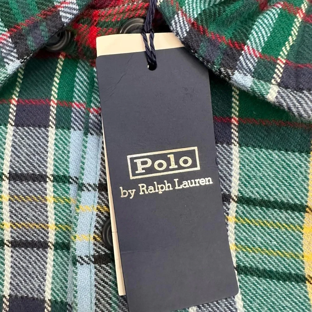 Polo Ralph Lauren NWT Men’s Classic Fit Plaid Flannel Long Sleeve‎ Shirt Medium